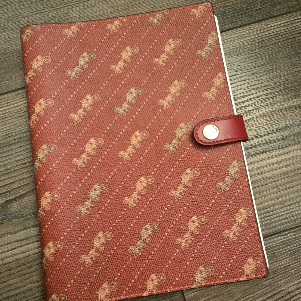 Coach Red and Gold Snap Closure
